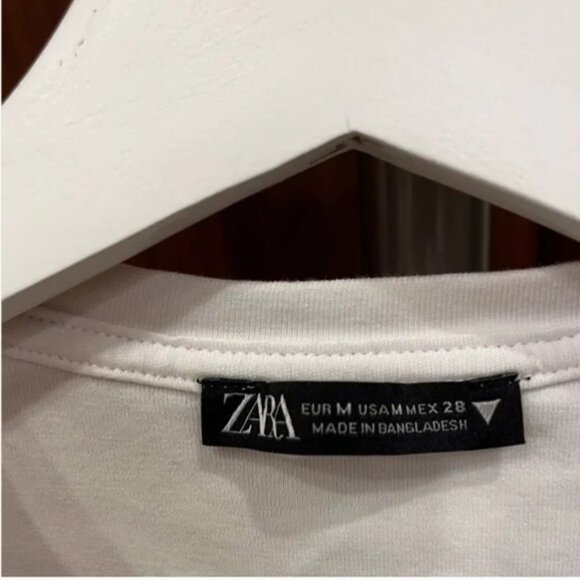 Zara White T-Shirt - Picture 2 of 3